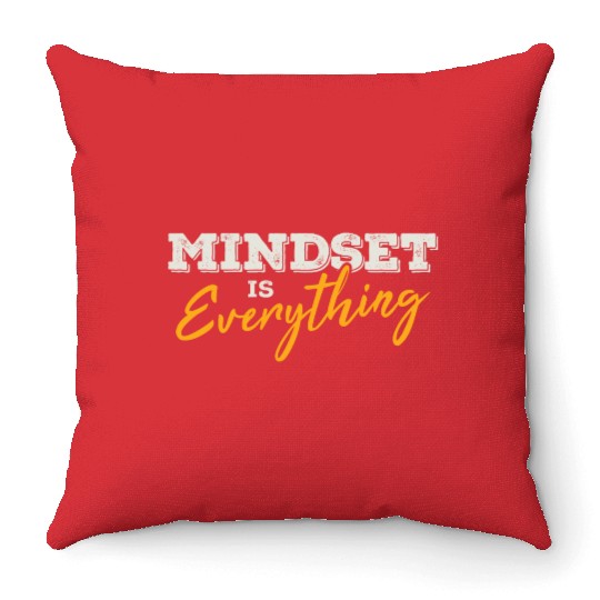 Growth Mindset Entrepreneur Teacher Fitness Throw Pillows