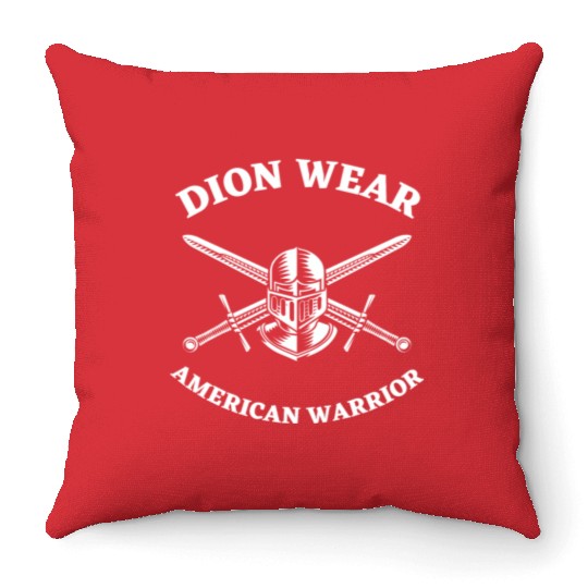 Dion Wear American Warrior Throw Pillows