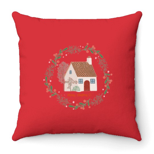 Merry Christmas | Home For The Holidays | Xmas Throw Pillows