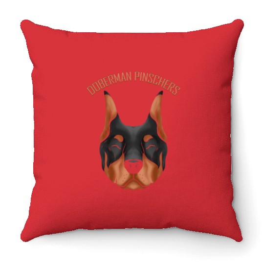 Dog Lover - I Love My Doberman Pinscher Throw Pillows