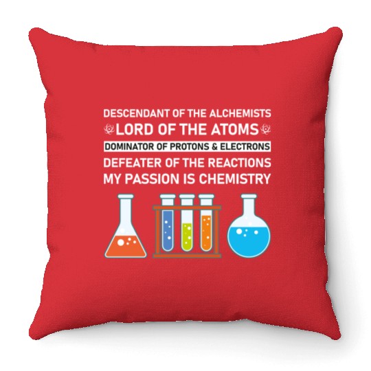 Chemistry Chemist Alchemists Alchemy Chemical Throw Pillows