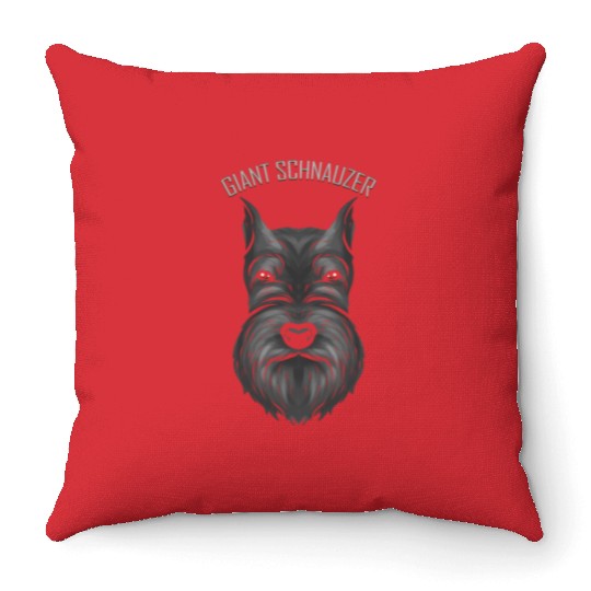 Dog Lover - I Love My Giant Schnauzer Throw Pillows