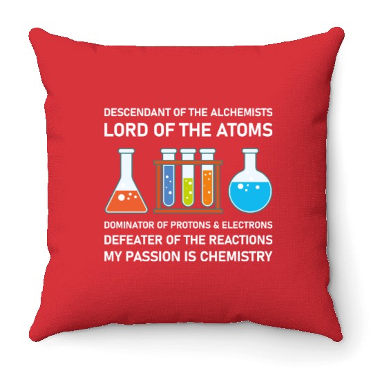 Chemistry Chemist Alchemists Alchemy Chemical Throw Pillows