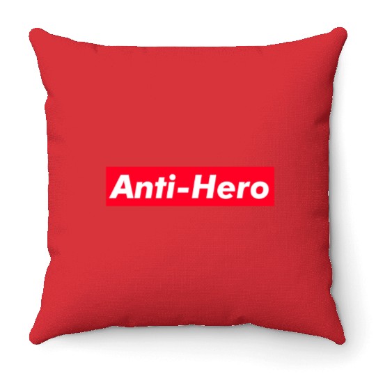 Anti-Hero red boxx Text Gift Music Fan Lover Throw Pillows