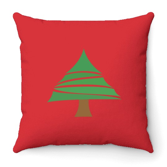 Christmas tree Throw Pillows