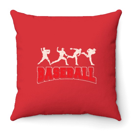 Baseball Pitcher Baseball Pitching Closer Relief B Throw Pillows