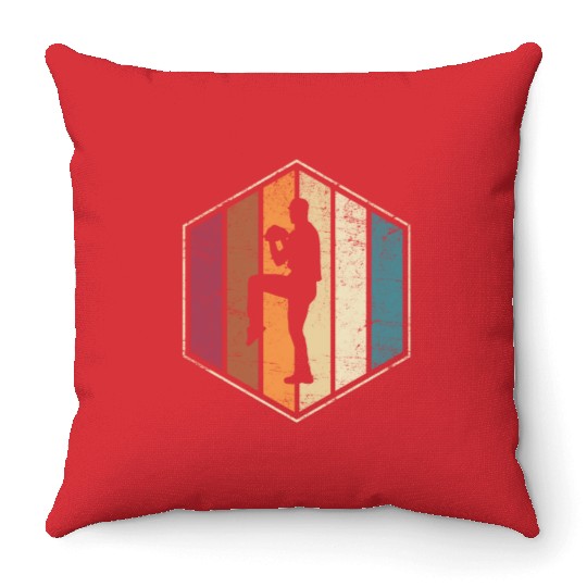 Baseball Pitcher Pitching Closer Relief Softball L Throw Pillows