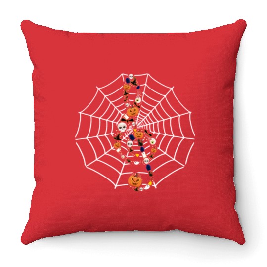 Halloween Music Teacher Throw Pillows, Music Note Symbol