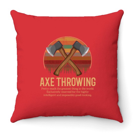 Axe Throwing definition, Hatchet Axe Throwing Throw Pillows