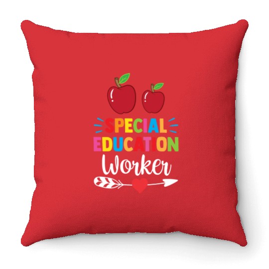Special Education Worker Teacher Awareness Sped Throw Pillows