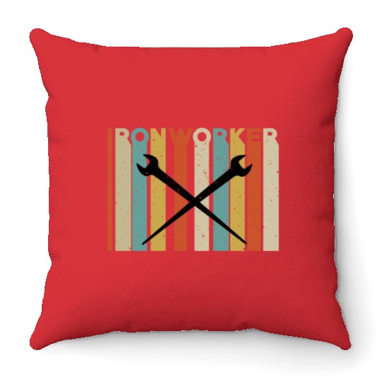 Ironworker Throw Pillows