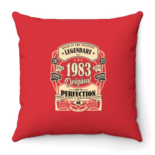 40th Birthday Gift Myth Legend Original present Throw Pillows