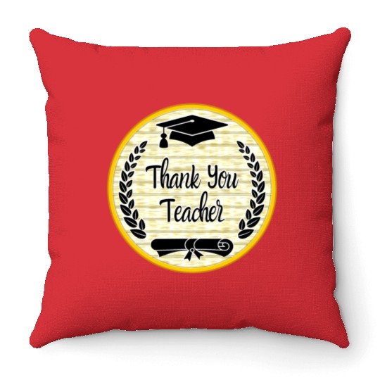 Thank You Teacher Throw Pillows