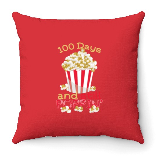 Teacher Student 100th Day 100 Days Of School Pop Throw Pillows