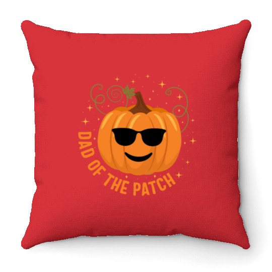 Halloween Throw Pillows, Dad Of The Patch Cute Pumpkin