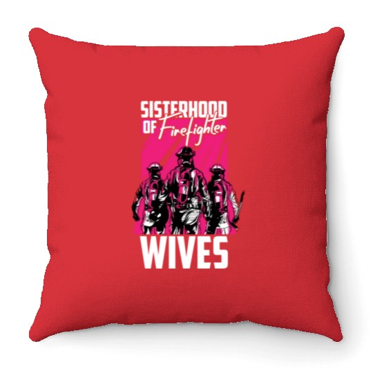 Firefighter Thin Red Line Sisterhood Throw Pillows