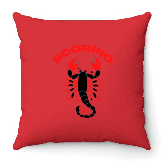 Scorpio beautiful design Throw Pillows