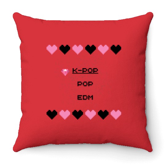 K pop art 2 Throw Pillows