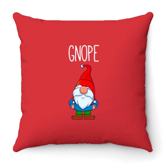 Gnope Tomte Garden Gnome Gift Funny Scandinavian Throw Pillows