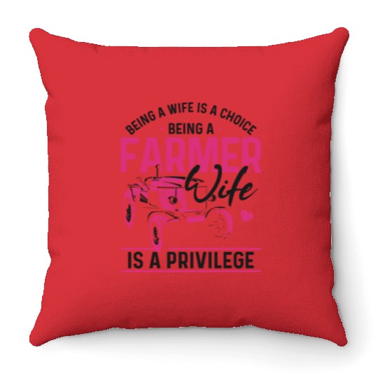 Farming Farmer Wife Tractor Being Throw Pillows