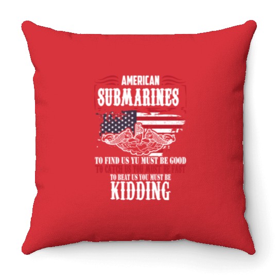 US Military Submarine Throw Pillows