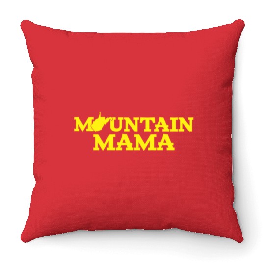Mountain Mama Wv Blue And Gold Throw Pillows