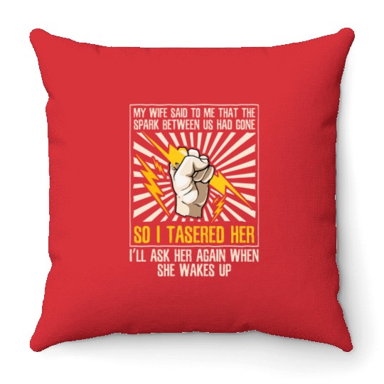 Electrician Construction Electrician Throw Pillows