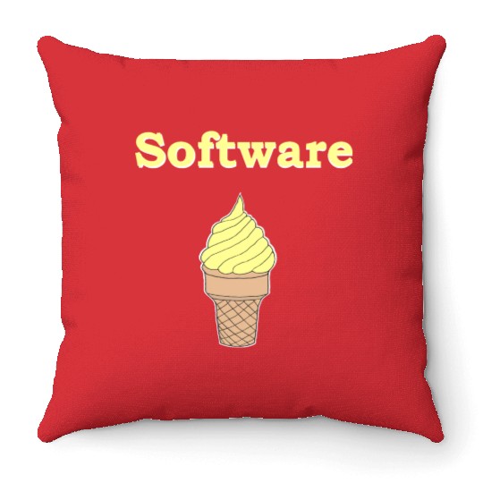 Software Vanilla Ice Cream Throw Pillows