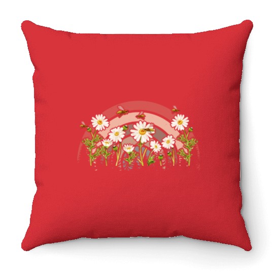 Marguerites Daisy Summer Daisies Flower Garden Throw Pillows