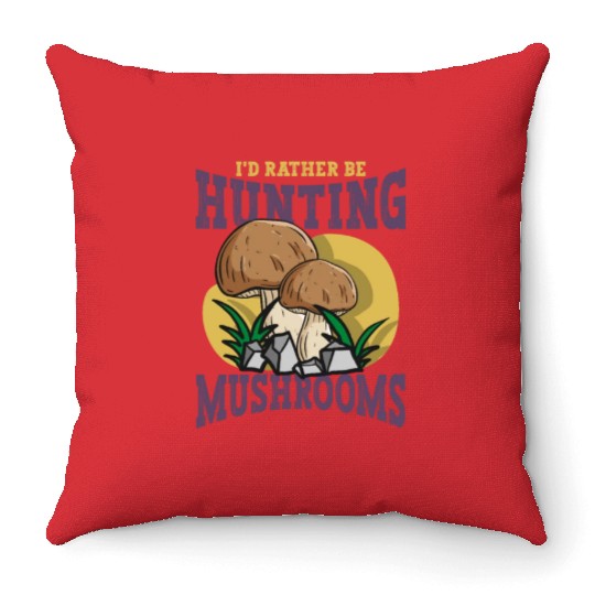 Morels Mushroom Picker Mushroom Farmer Mushroom Throw Pillows
