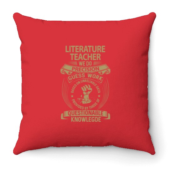 Literature Teacher Throw Pillows - We Do Precision Gift