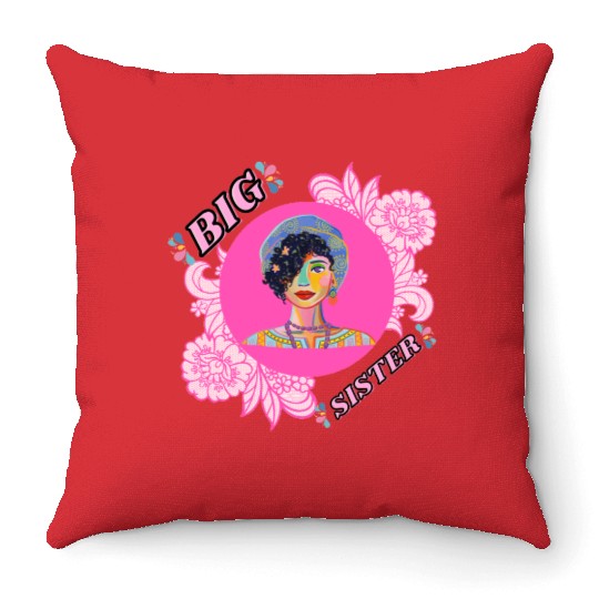 I'm Going To Be A Big Sister, design by roka0000 Throw Pillows