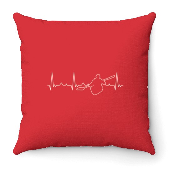 Canoe. Heart. Love. EKG. Pulse. Beat. Throw Pillows