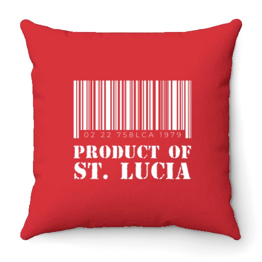 Product of St. Lucia (White) Throw Pillows