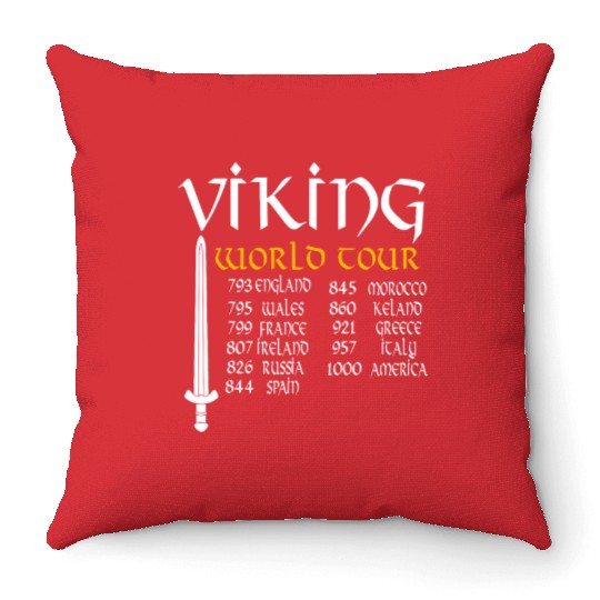 Viking World Tour Throw Pillows