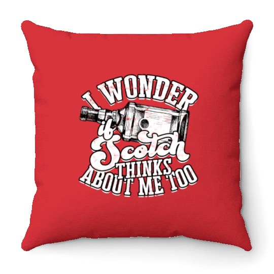 Irish Whiskey Scotch Drinker Alcohol Drinking Throw Pillows