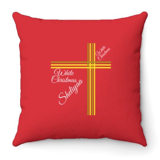 White Christmas Sheliyaa Throw Pillows