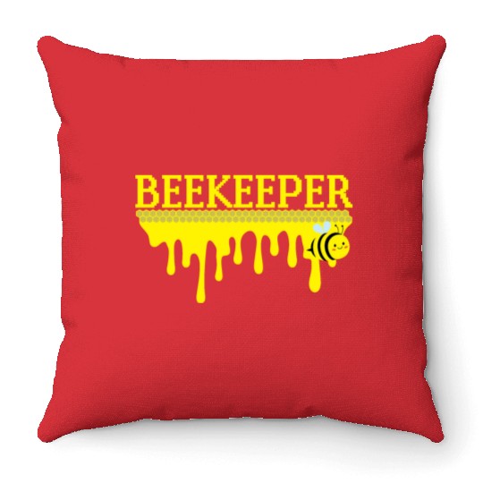 Bee Keeper Beekeeper, Funny Bee Hive Honey Lover Throw Pillows