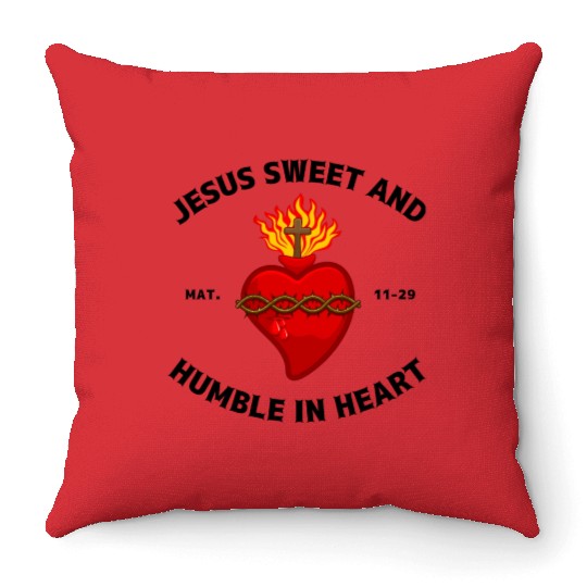 Sacred Heart of Jesus Throw Pillows