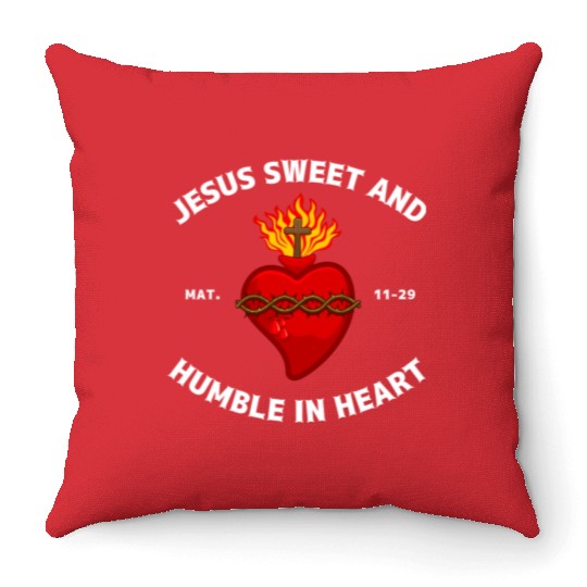 Sacred Heart of Jesus Christ Throw Pillows