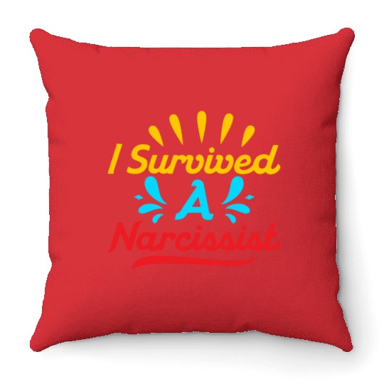 I Survived A Narcissist Divorcee Divorce Women Throw Pillows