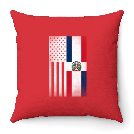 Dominican Republic Design for Dominican Americans Throw Pillows