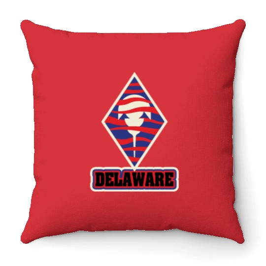 US States DELAWARE Throw Pillows
