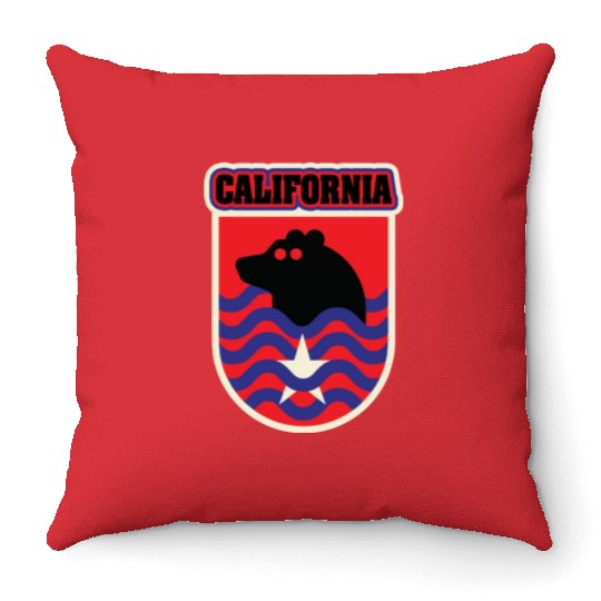 US States CALIFORNIA Throw Pillows