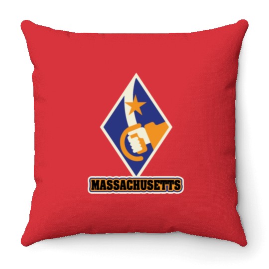 US States MASSACHUSETTS Throw Pillows