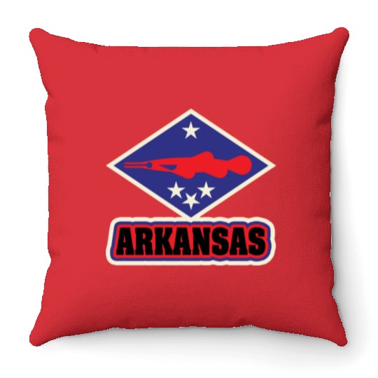 US States ARKANSAS Throw Pillows
