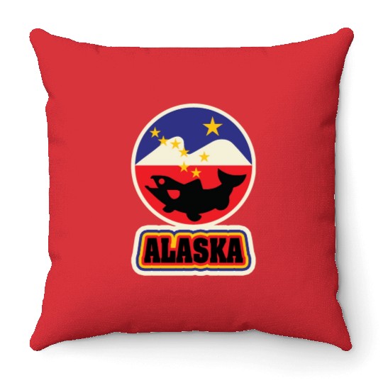 US States ALASKA Throw Pillows