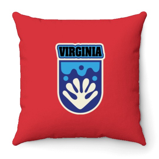 US States VIRGINIA Throw Pillows