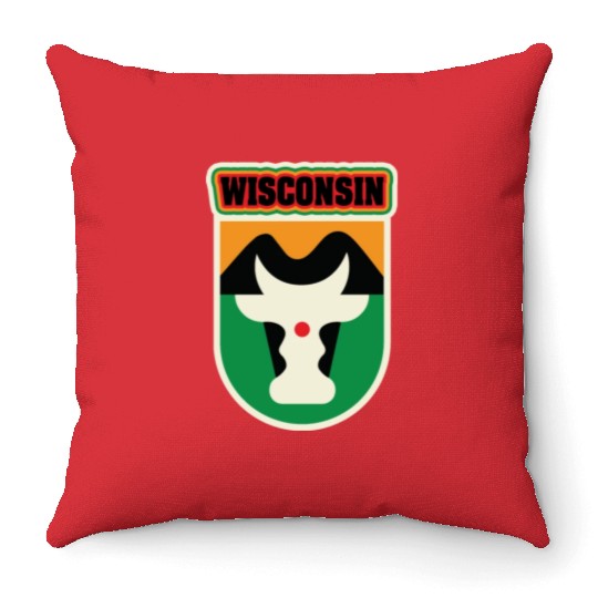 US States WISCONSIN Throw Pillows