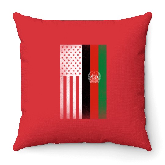 Afghanistan Design for proud Afghan Americans Throw Pillows